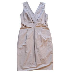 Iris Setlakwe Front Wrap Pleated Skirt Cream/Tan Size 8